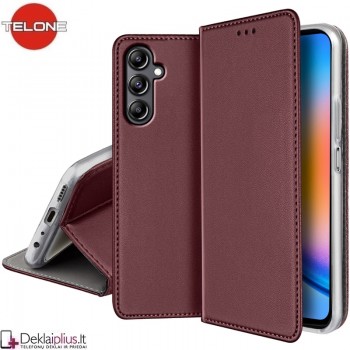 Telone atverčiamas dėklas - bordo spalvos (Samsung Galaxy A57 5G) Telone atverčiamas dėklas - bordo spalvos (Samsung Galaxy A57 5G)